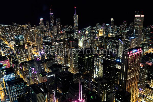 Skyline Chicago nocturno. Venta fotografia paisaje