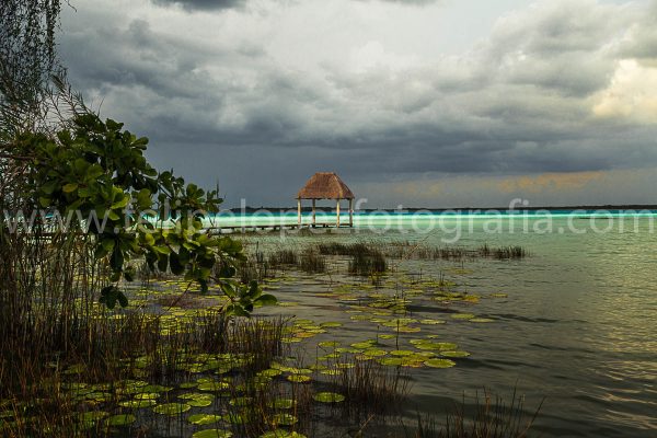 Atardecer laguna de 7 colores Bacalar. Venta fotografia Bacalar