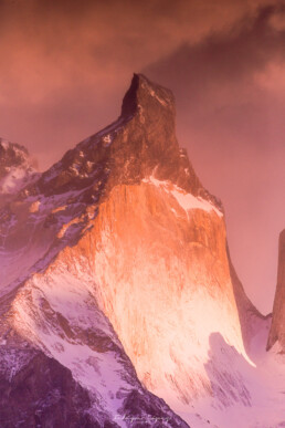 montaña macizo, los cuernos, torres del paine, chile, roca, amanecer.