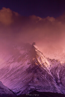 montaña macizo, los cuernos, torres del paine, chile, roca, amanecer.